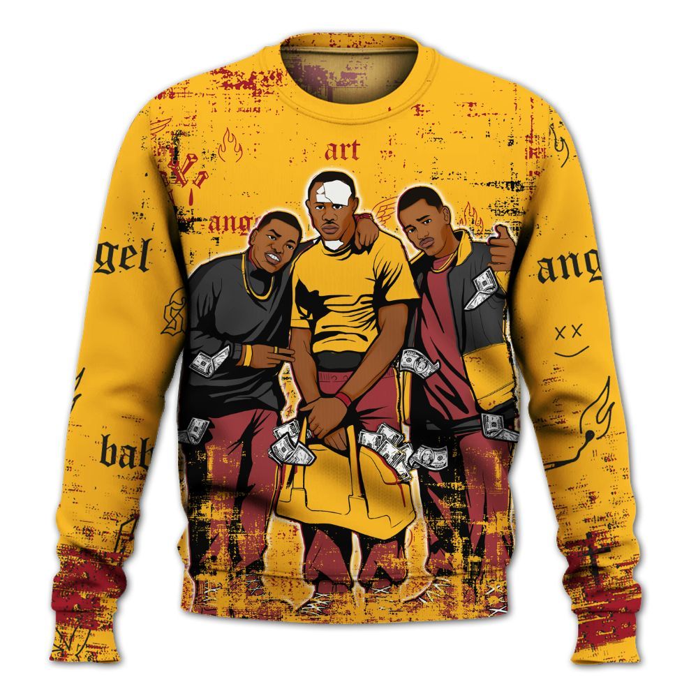 Sweatshirt To Match White Taxi 12s Shirt, Paid In Full Money All Over Print