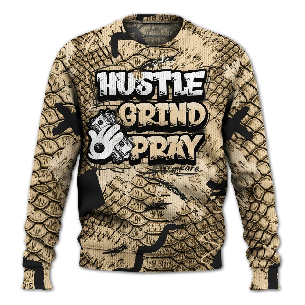 Knitted Sweater To Match Kobe 9 EM Mambacita - Hustle Grind Pray Retro