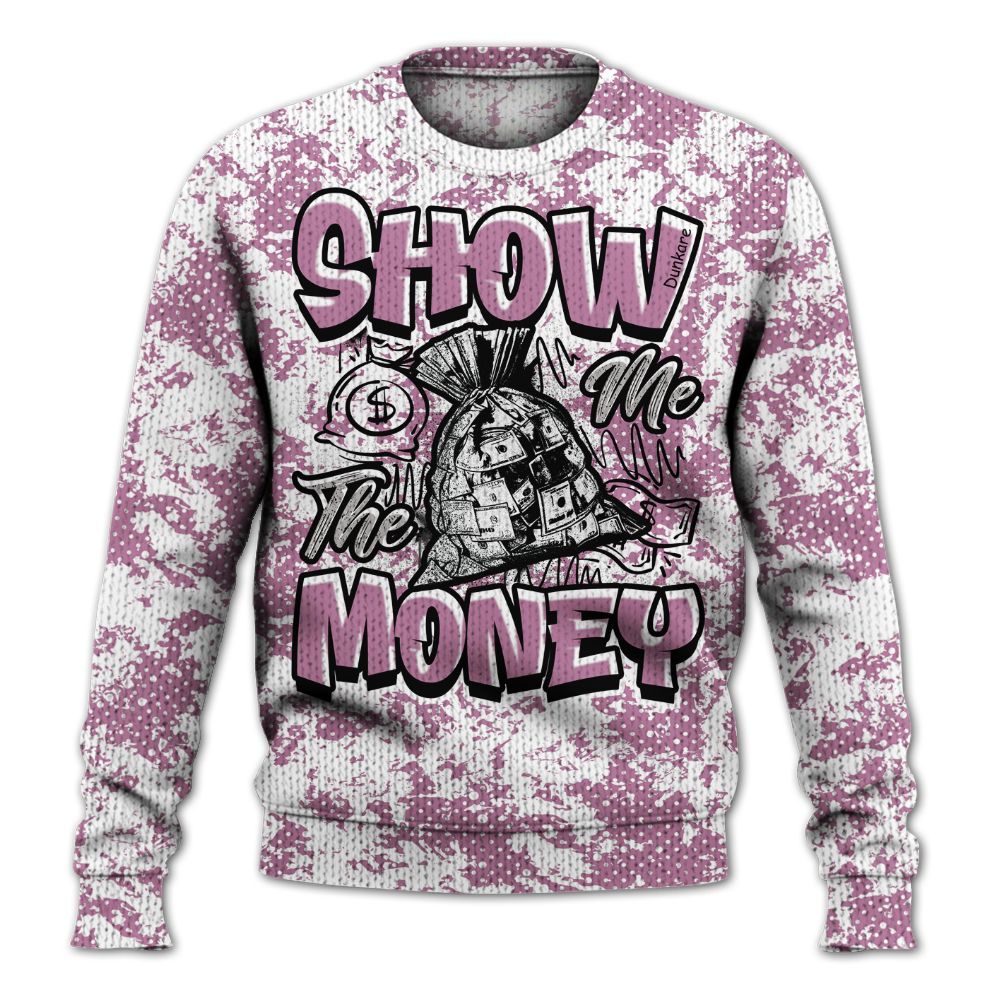 Knitted Sweater To Match Neutral Grey Black White Orchid 4s - Show Me The Money Retro