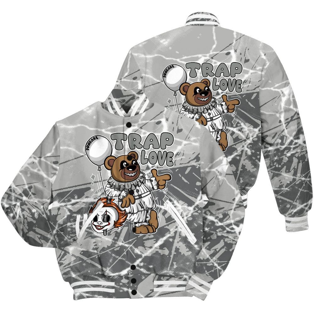 Varsity Jacket To Match Retro Wet Cement 4s Shirt - Trap Loves Bear Profound All Over Print