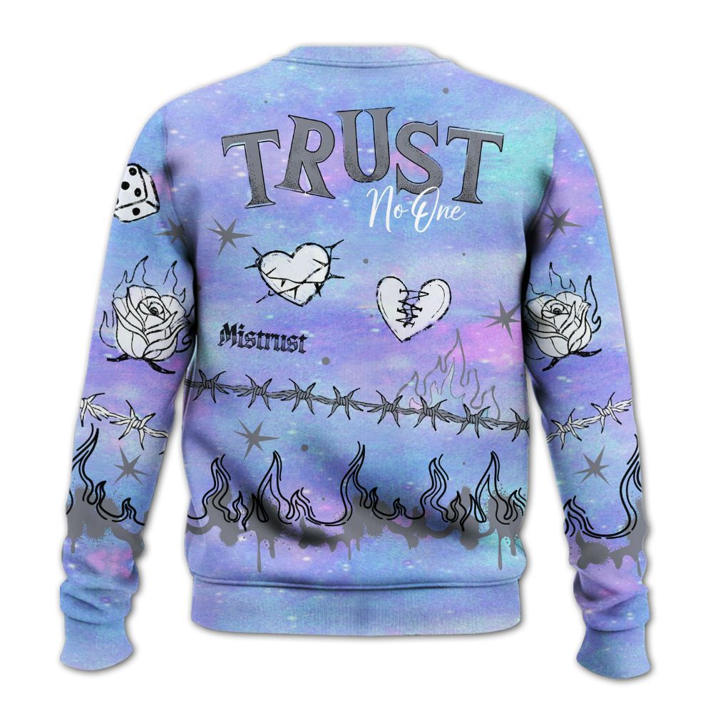 Sweatshirt To Match Zen Master 4s - Trust No One Snake-Bite Doodle Crayon All Over Print