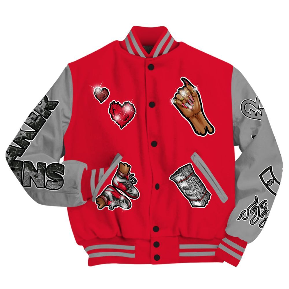 Varsity Jacket To Match Air Max Sunder Gore Tex Fire Red - Sneakerz Girlz All Over Print