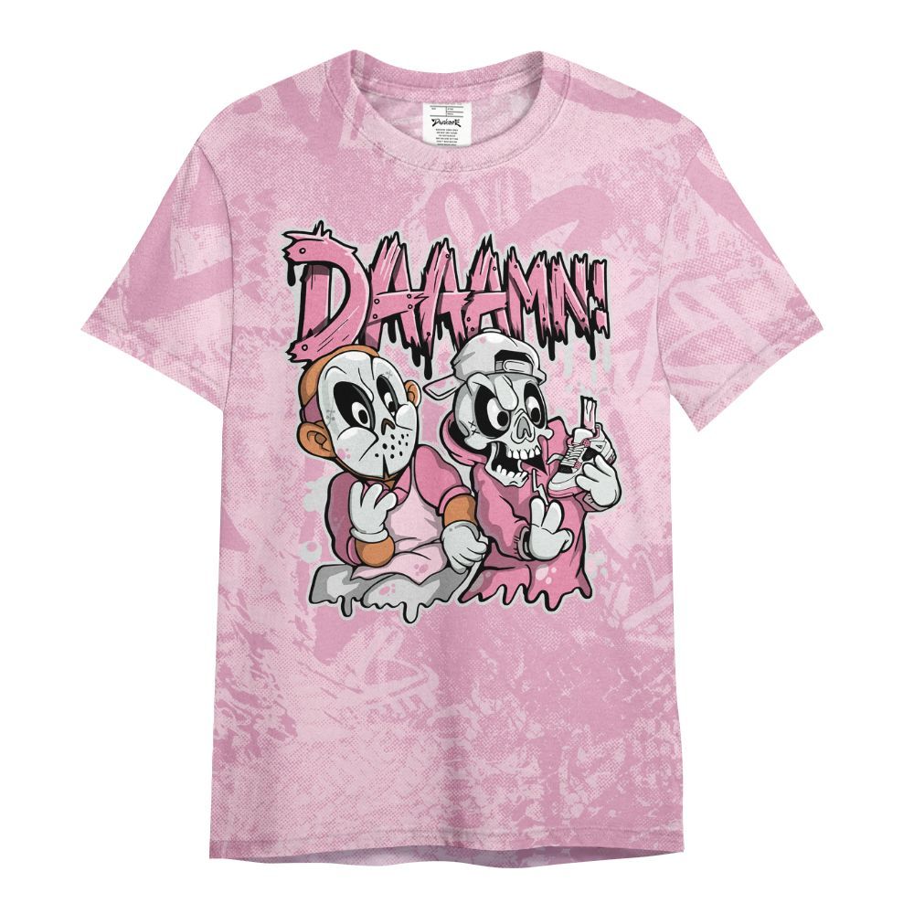 Shirt To Match Orchid 4s - Damn Shoe Graphic Heart Grunge All Over Print