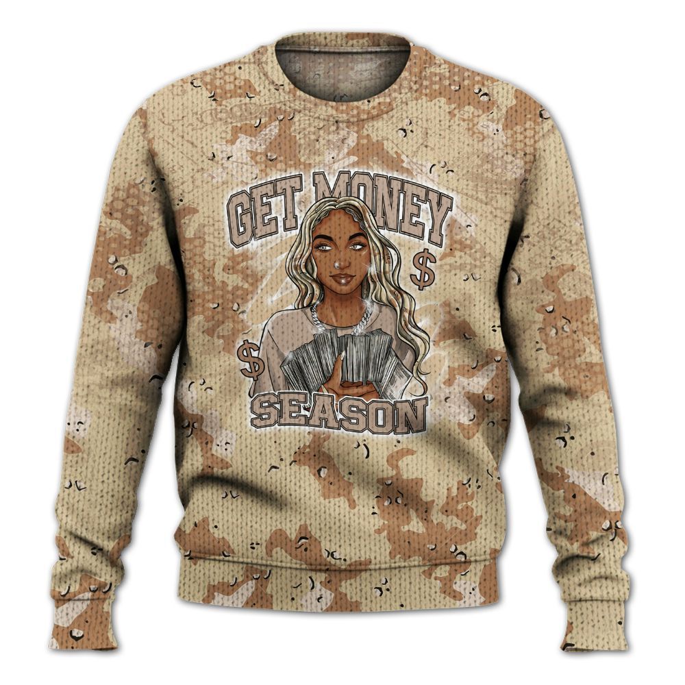 Knitted Sweater To Match Desert Camo 3s - Get Moneys Season Banknote