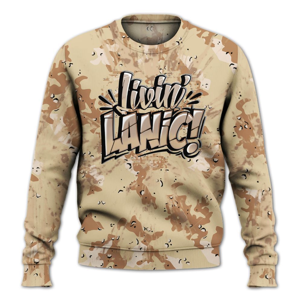 Sweatshirt To Match Desert Camo 3s - Living Large Graphic Luxury All Over Print