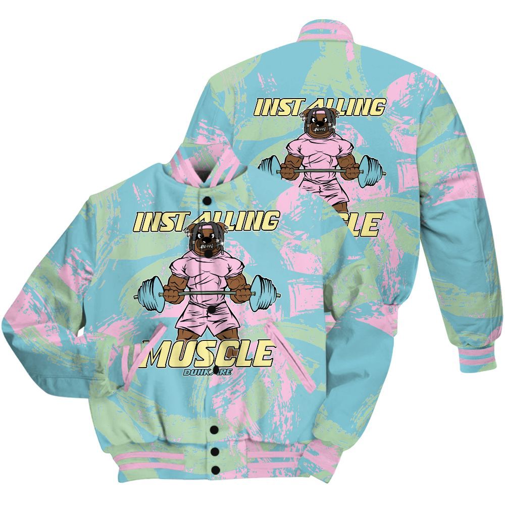 Varsity Jacket To Match SB Dunk Low Visty Shirt - Installing Muscle Bear Circle Slpash All Over Print