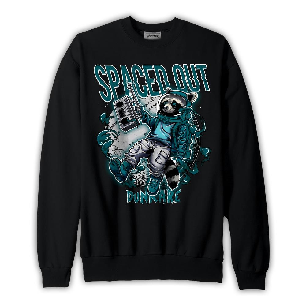 Sweatshirt To match Oxidized Green 4s Sweatshirt - Spaced Out Raccoon Graphic 1605 NMP