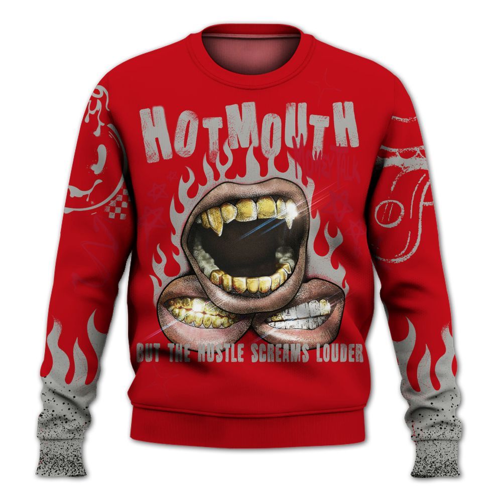 Sweatshirt To Match Air Griffey Max Gray Reds 1s - Mouth Burning Street Style All Over Print