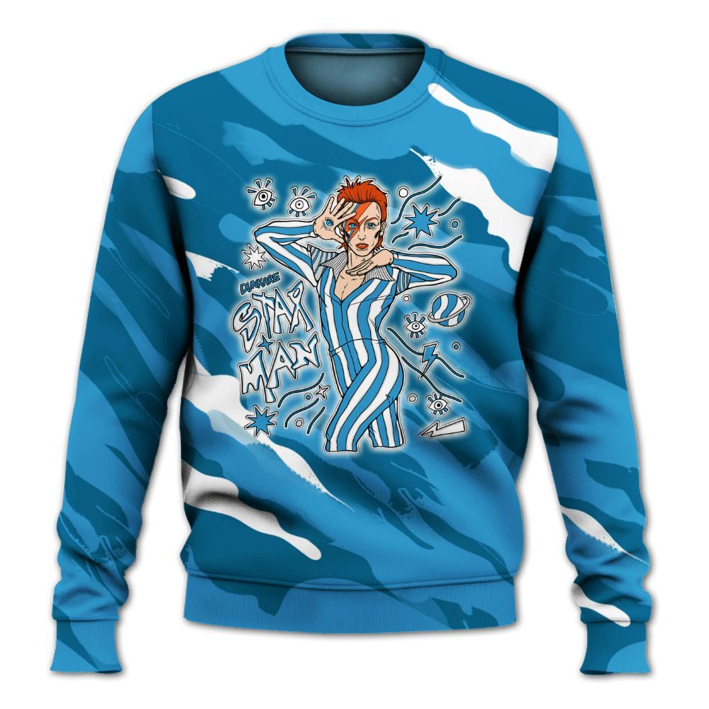 Sweatshirt To Match Powder Blue 9s - Starmans Graphics Colored All Over Print
