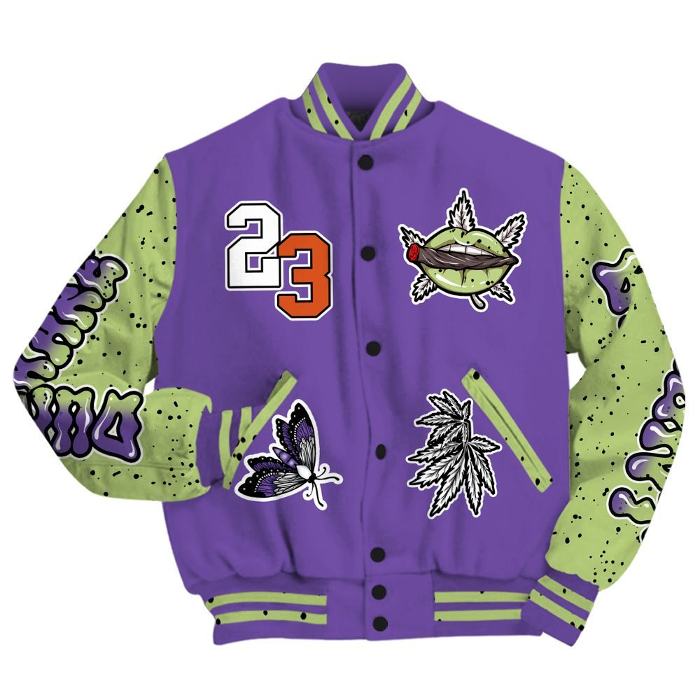 Varsity Jacket To Match Canyon Purple 4s - Bluntz Unique All Over Print