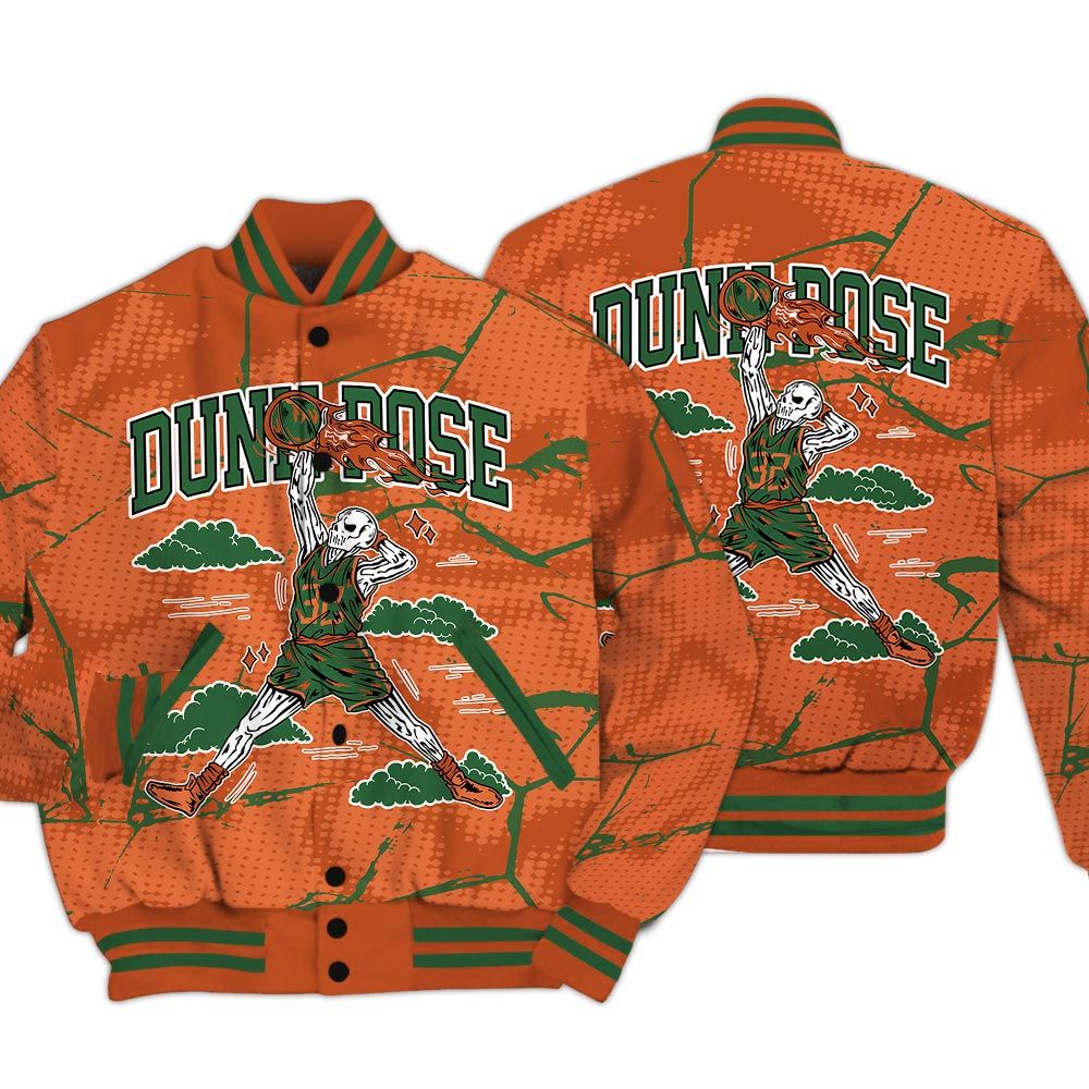 Varsity Jacket To Match Low Miami 5s - Pose Skeleton Crack Varsity Jacket Unisex