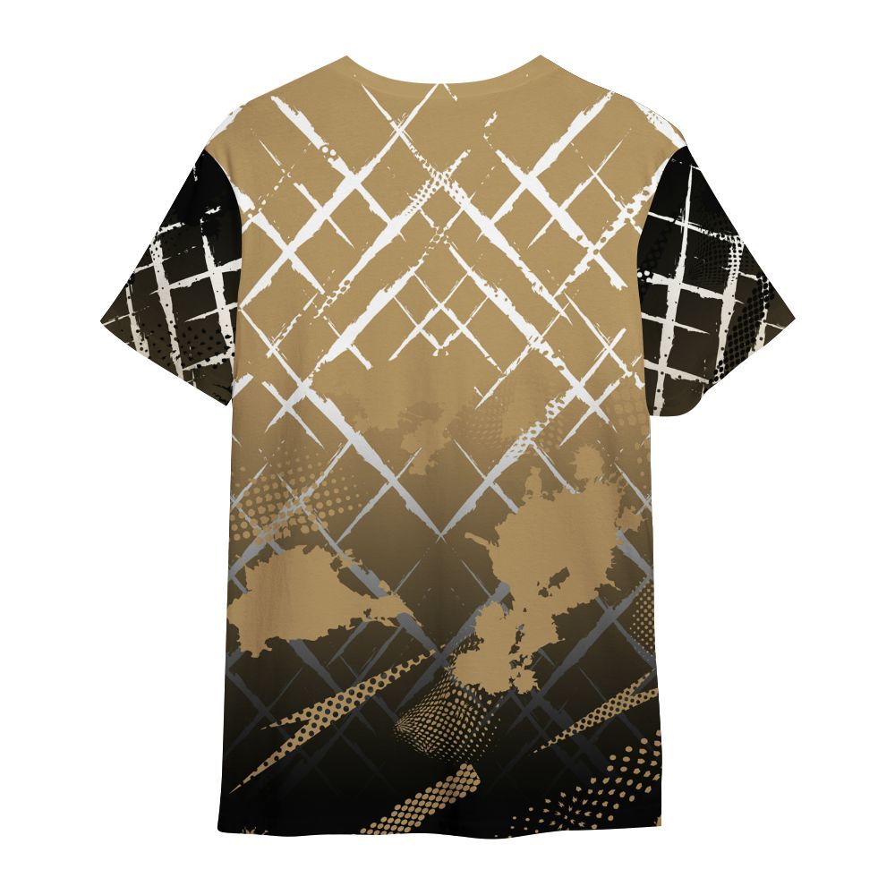 Shirt To Match High OG Black Metallic Gold 1s - Halftone Stand Business Dripping All Over Print