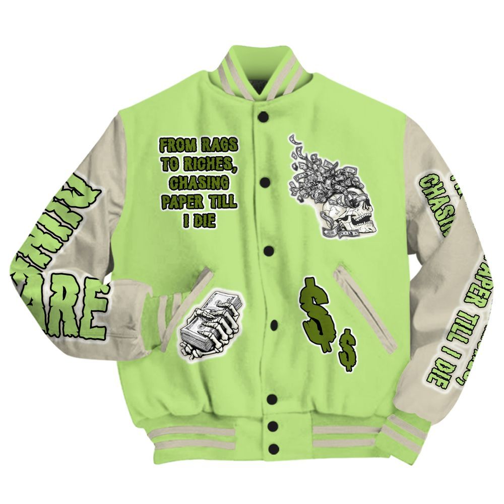 Varsity Jacket To Match Air Max Stussy Action Green - From Rags To Riches All Over Print