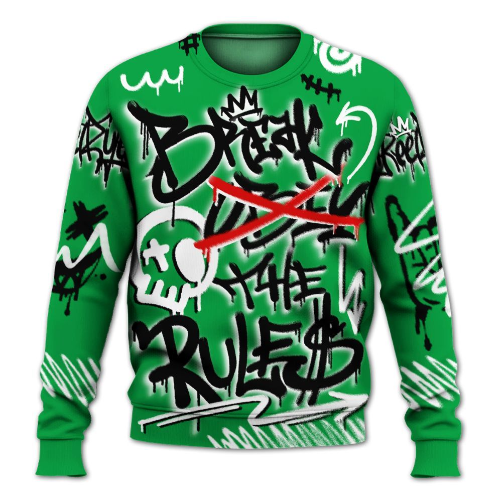 Sweatshirt To Match Low Lucky Green 1s - Break Rules Streetwear All Over Print