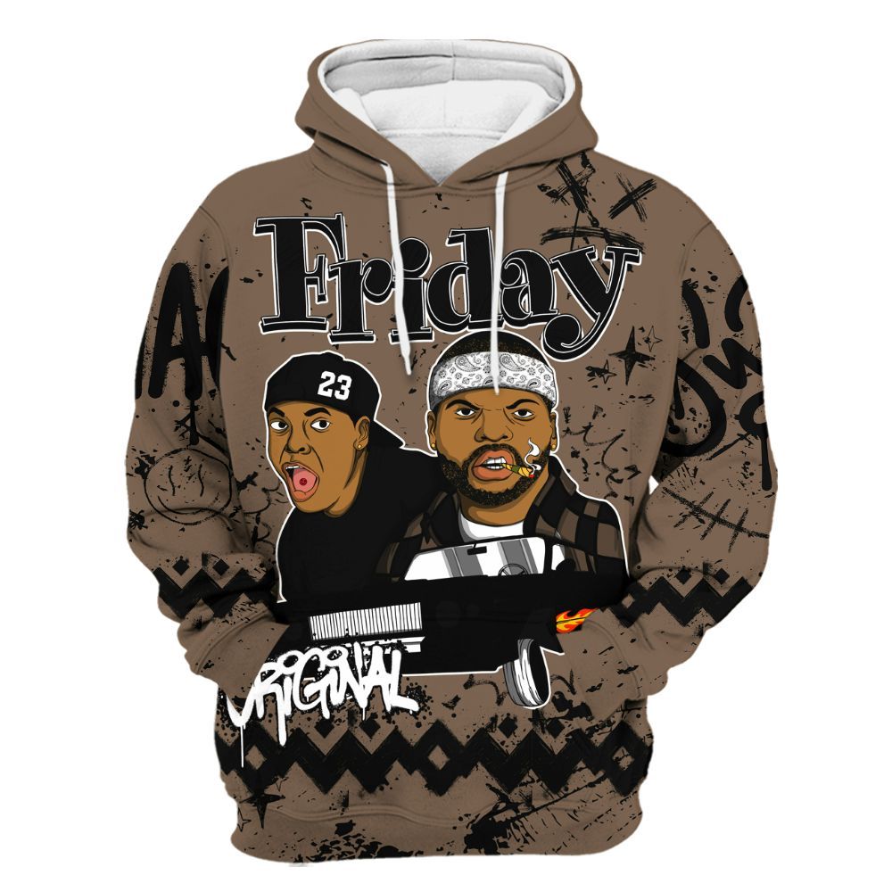 Hoodie To Match Dark Mocha Jack - Friday Sneaker Crayon All Over Print