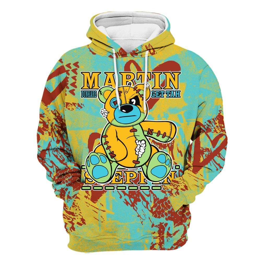 Hoodie To Match SB Dunk Di'Orr Greenwood - Tah Steppin Bear Heart Grunge All Over Print