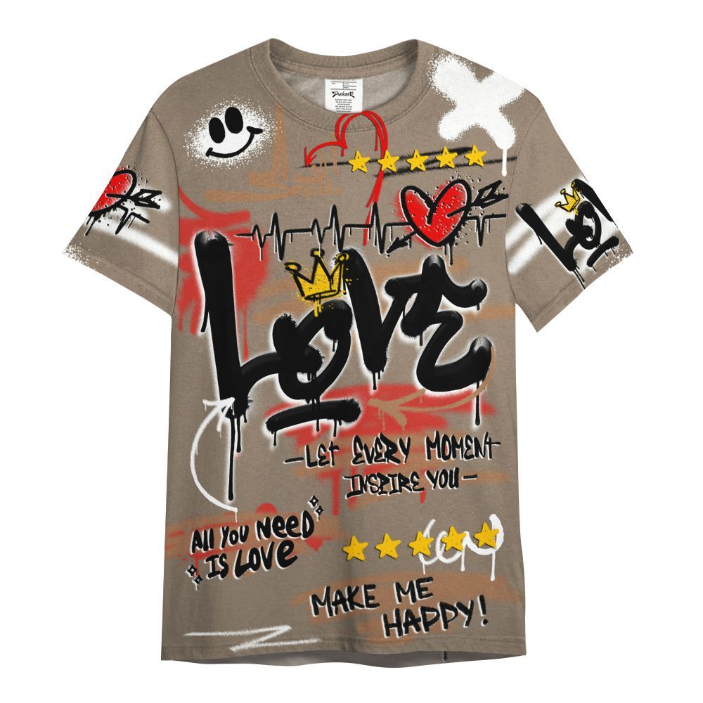 Shirt To Match Air Max Rocky Distressed - Happy Love Beats Graffiti Streetwear All Over Print