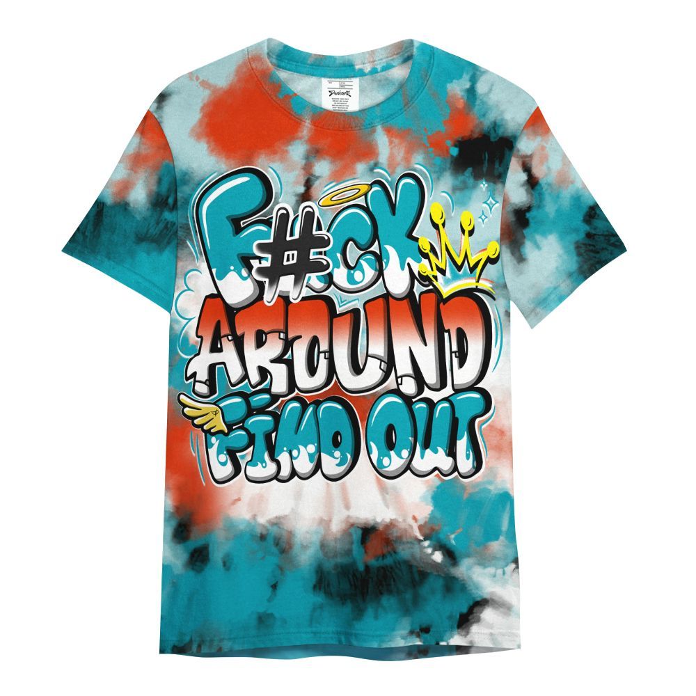 Shirt To Match Dunk Low KD 17 N7 - Tie Dye FK Around Find Out All Over Print