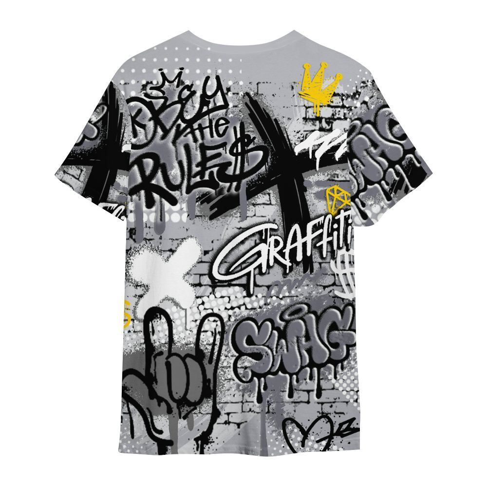 Shirt To Match Low Cement Grey 11s - True It Real Graffiti Streetwear All Over Print