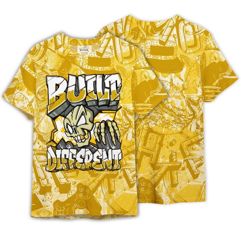 Shirt To Match Vivid Sulfur 4s - Build Different Graffiti Shirt Unisex