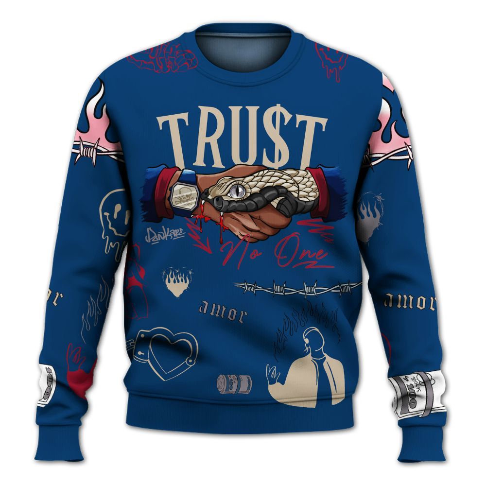 Sweatshirt To Match Rare Air 4s - Snake Trust No One All Over Print