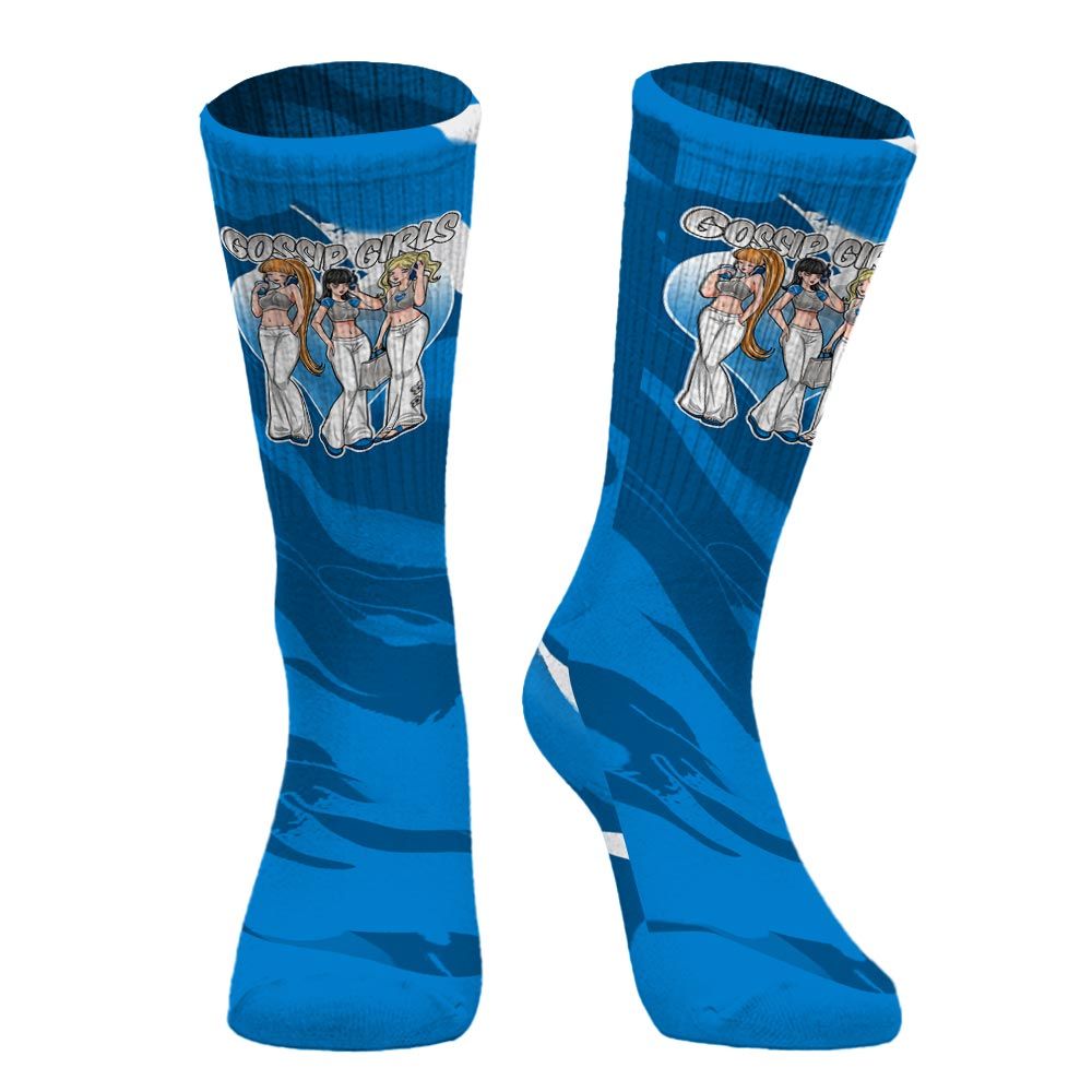 Sock To Match Military Blue 4s - Gossip'Girls Colored