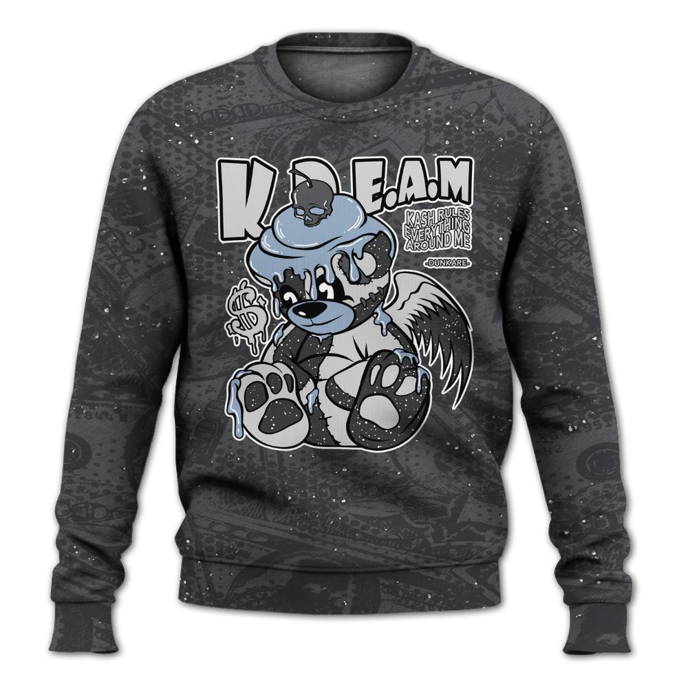 Sweatshirt To Match Reverse Black White 6s - Loot Bear All Over Print