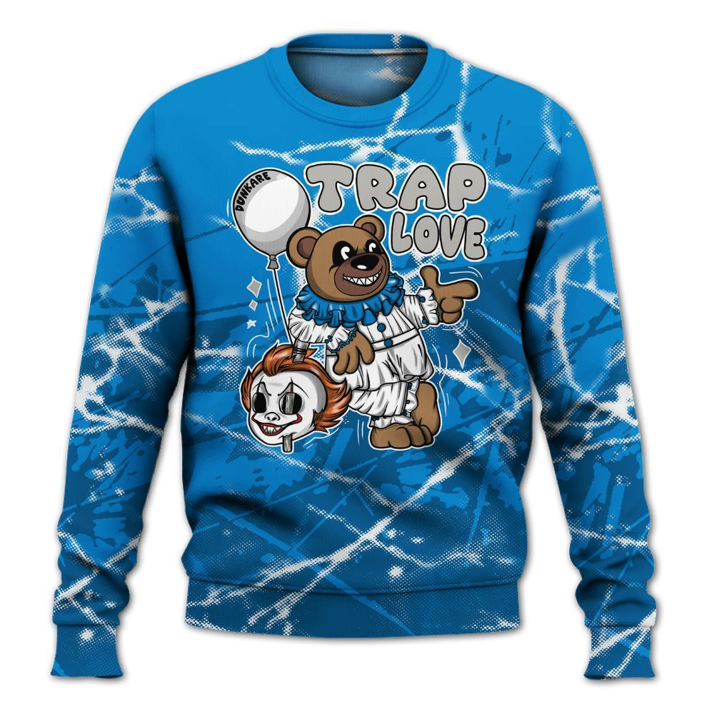 Sweatshirt To Match Military Blue 4s - Trap Loves Bear Profound All Over Print
