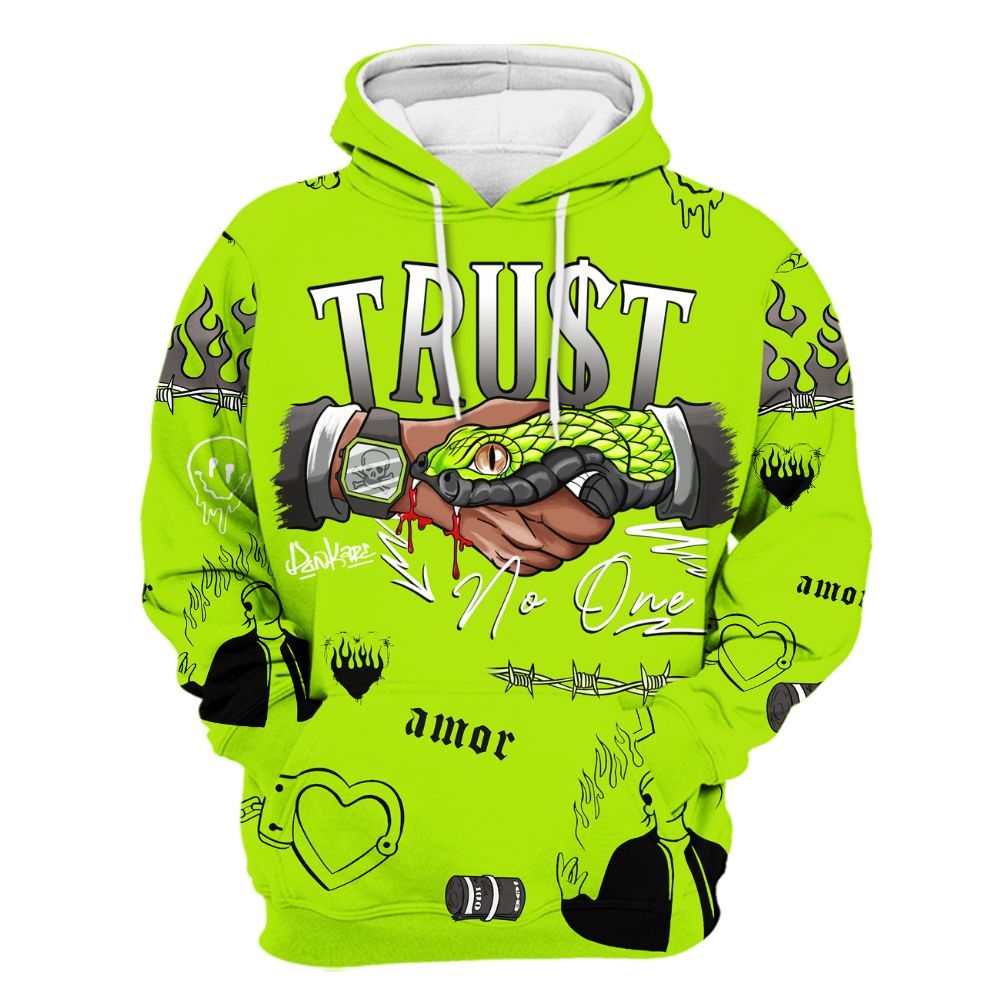 Hoodie To Match Foamposite Voltage Black Air Pro 2026 - Snake Trust No One All Over Print