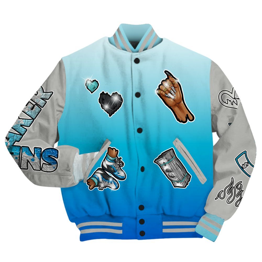 Varsity Jacket To Match Air Max One Block Down Blue - Sneakerz Girlz All Over Print