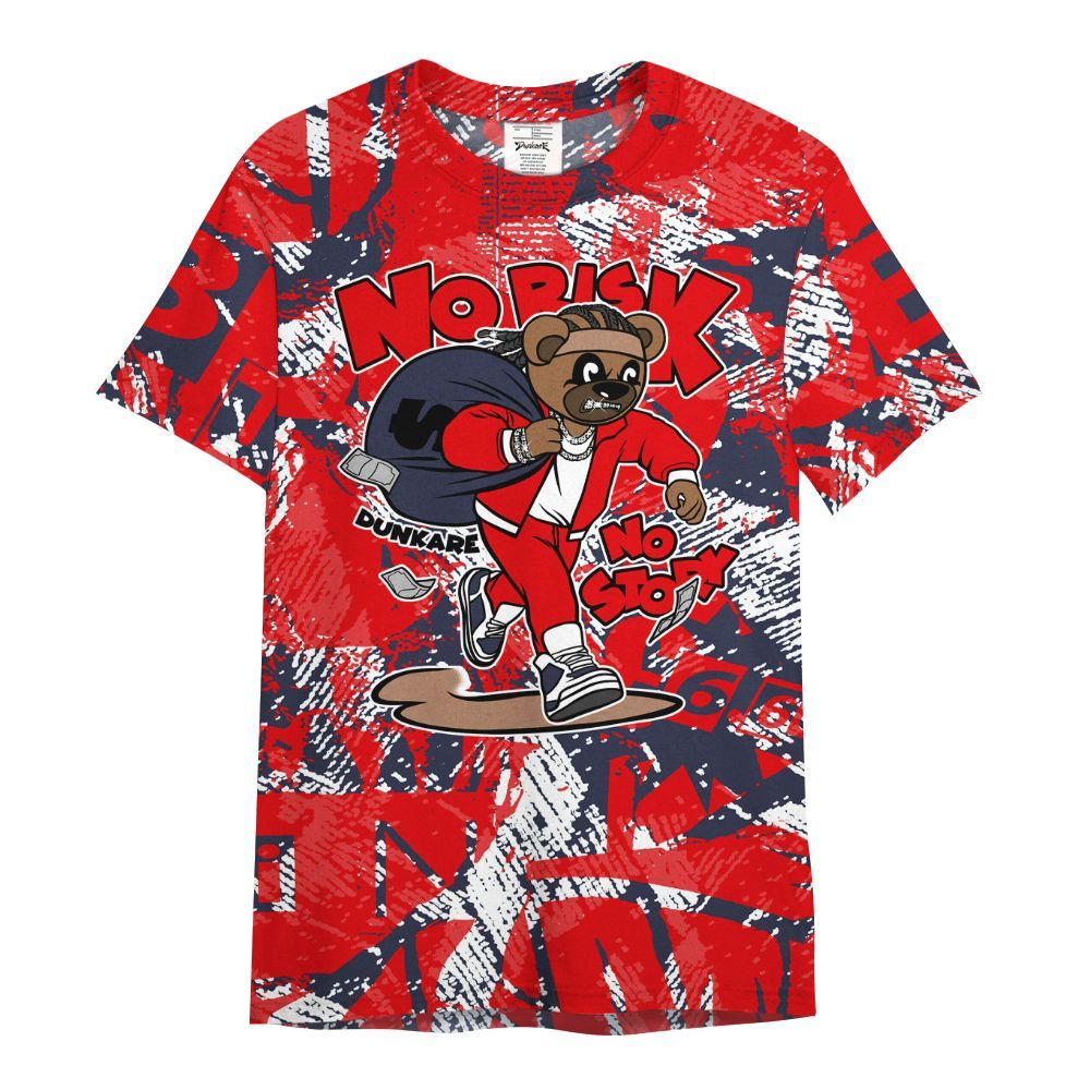 Shirt To Match Low OG Howard Bison 1s - Certain Bear Abstract Graffiti All Over Print