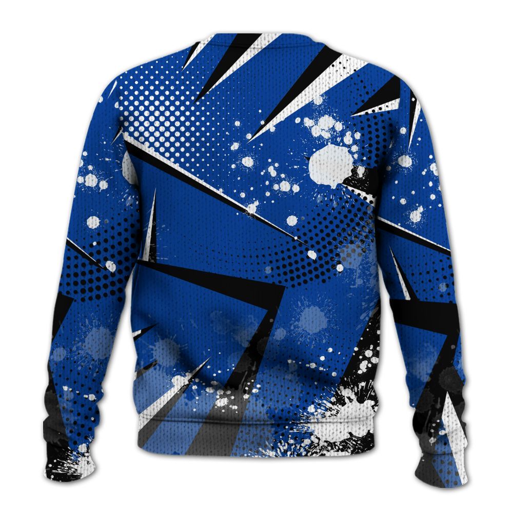 Knitted Sweater To Match Hyper Royal 12s - Poly Trust No One Dripping