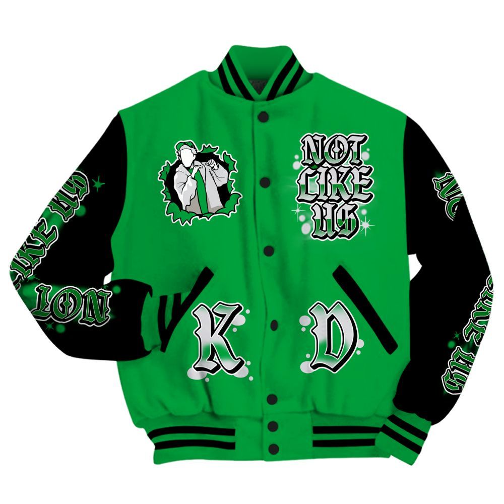 Varsity Jacket To Match Low Lucky Green 1s - None Like Us Graphic All Over Print