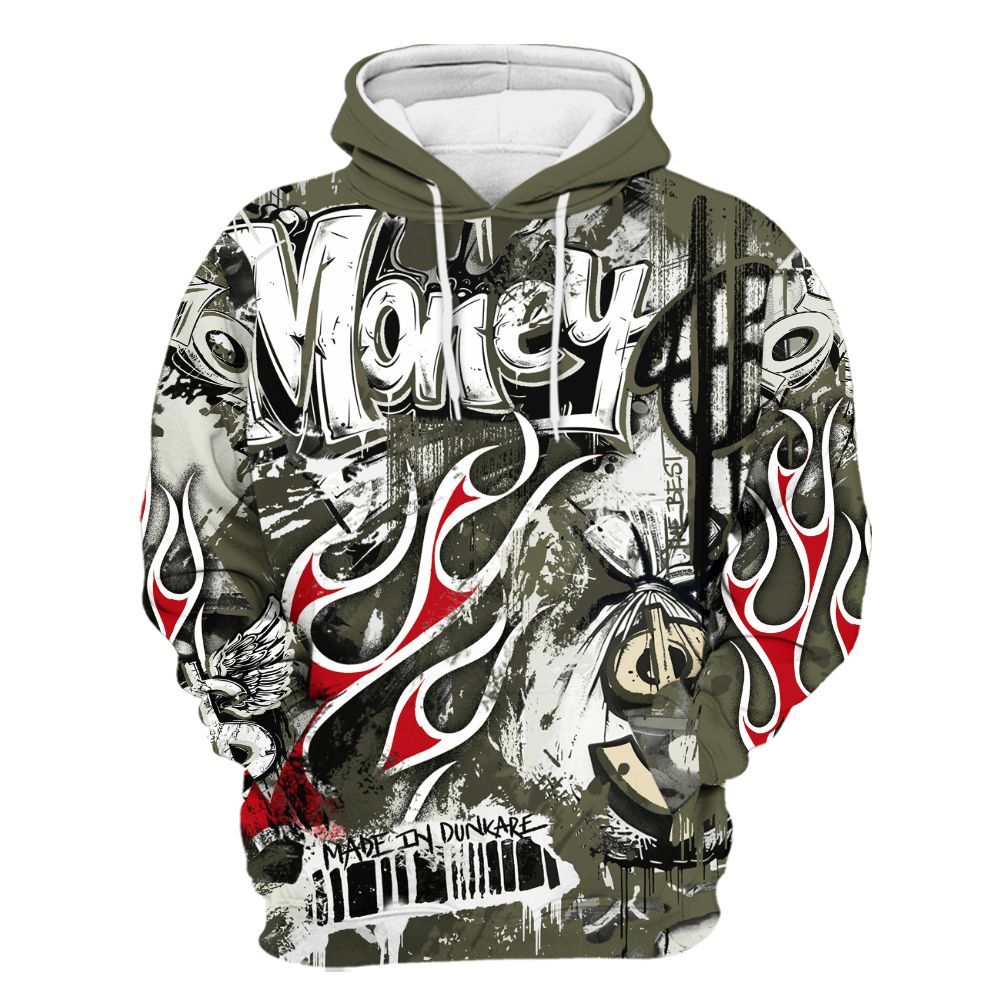 Hoodie To Match Travis Scott Low OG Medium Olive 1s - The Best Money All Over Print