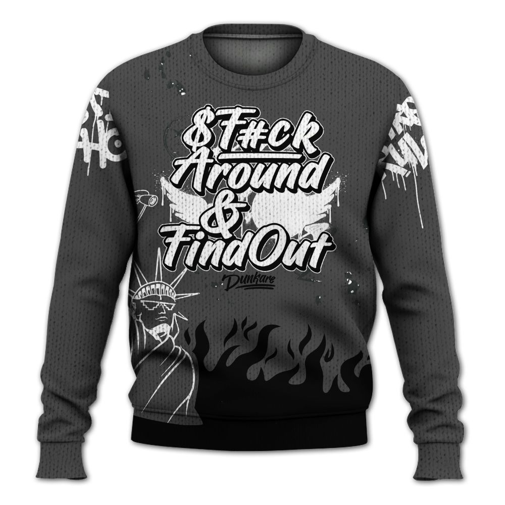 Knitted Sweater To Match Fear 4s - Graphic Fck Around Find Out