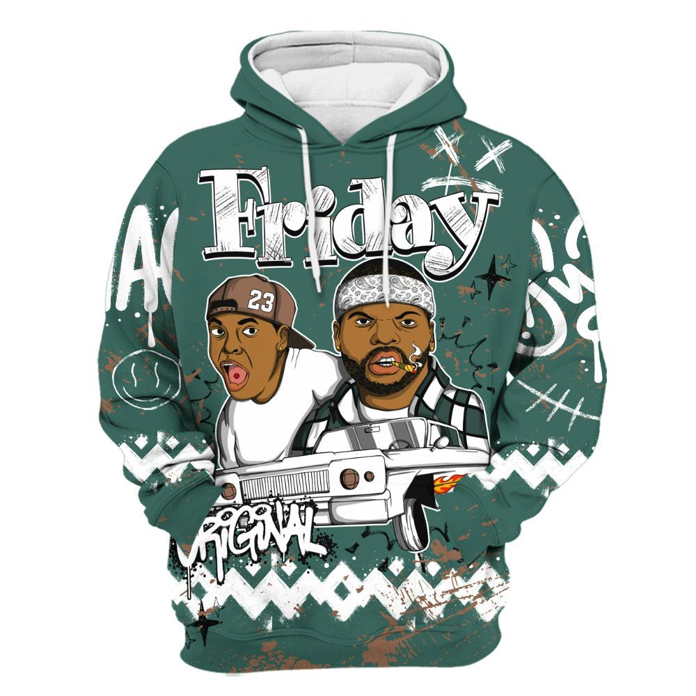 Hoodie To Match Low OG Oxidized Green 1s - Friday Sneaker Crayon All Over Print