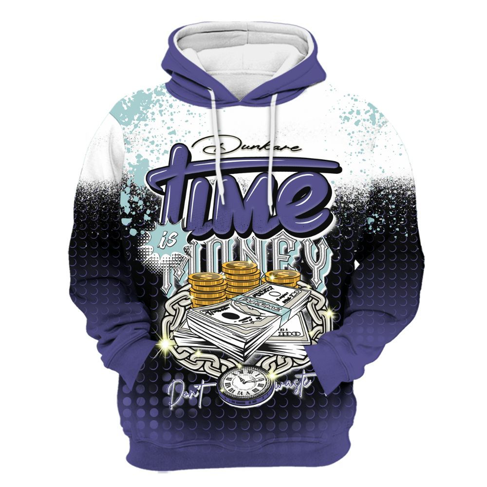 Hoodie To Match Air Ship PE Hornets - Halftone Time Is Money All Over Print