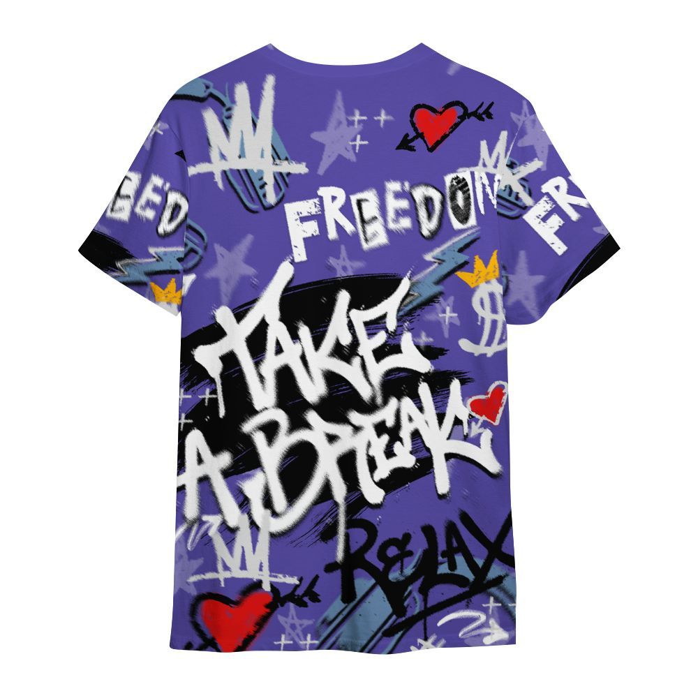 Shirt To Match Retro Concord 5s - Take Break Freedom Graffiti Streetwear All Over Print