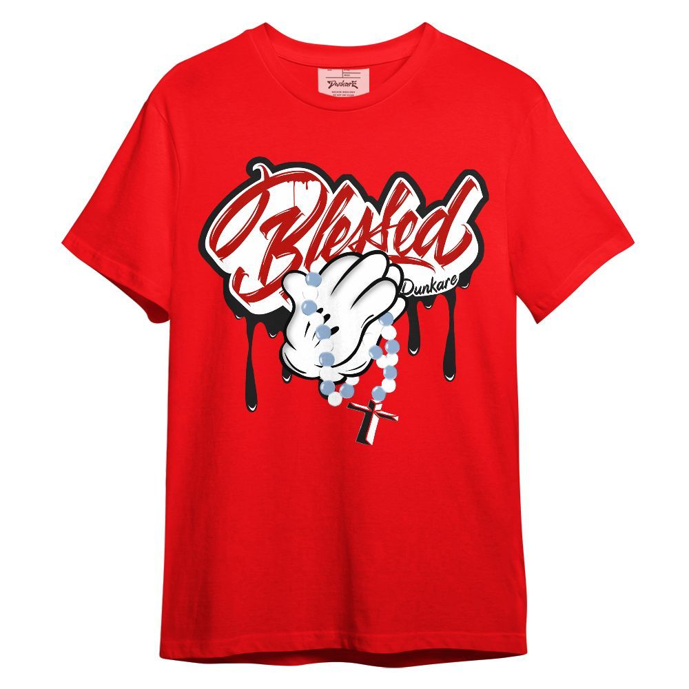 Shirt To Match OG Fire Red 5s - God Blessed Drip Graphic