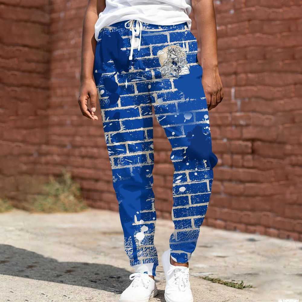 Sweatpant To Match Low Game Royal 1s - Seeya Skeleton Brick All Over Print
