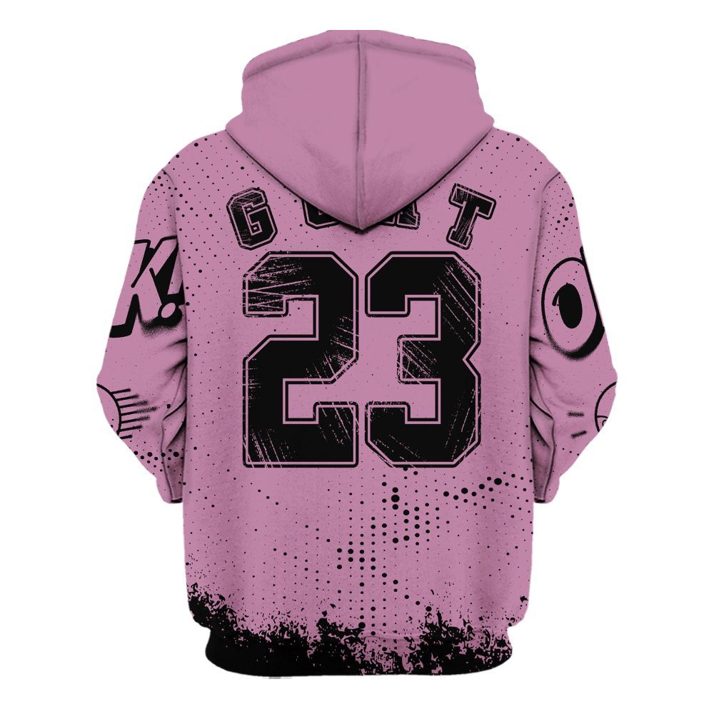 Hoodie To Match Neutral Grey Black White Orchid 4s - FlightMan Number 23 G.O.A.T All Over Print
