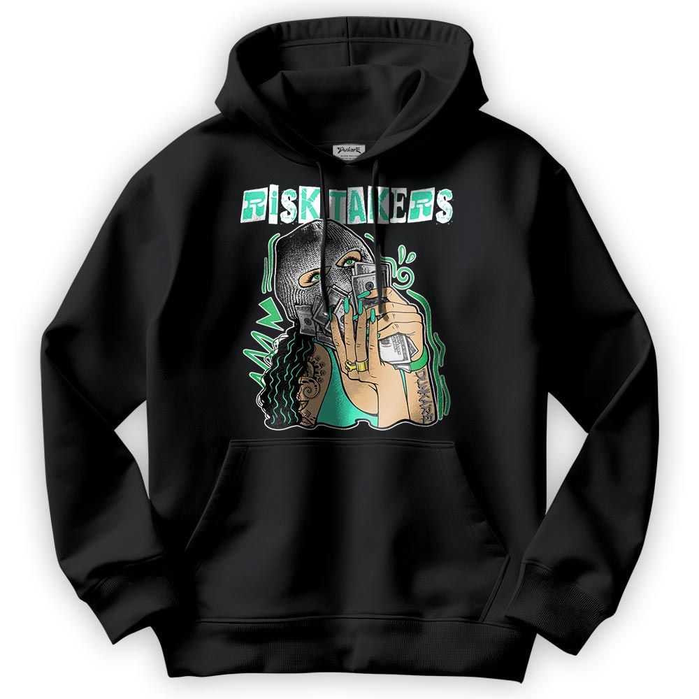 Sweatshirt To Match Black Green Glow 3s Hoodie - Risk Takers Unique Hoodie Unisex