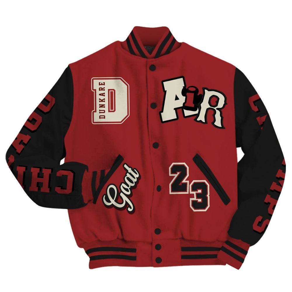 Varsity Jacket To Match High 85 Bred 1s Shirt - AIR Number 23 GOAT All Over Print