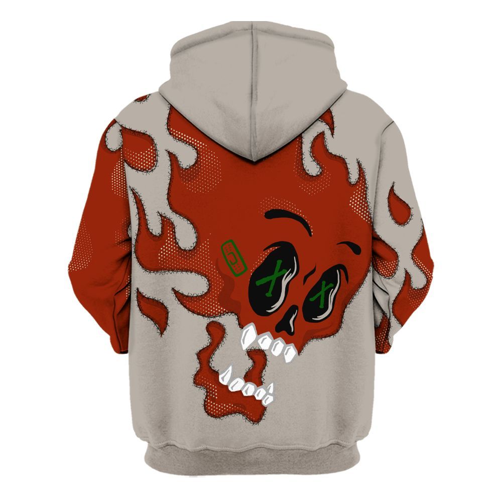 Hoodie To Match El Grito 5s - All Hustle No Lucky Skull All Over Print
