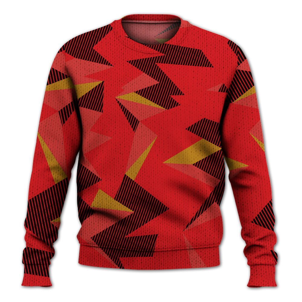 Knitted Sweater To Match Scoot Zeros Retro Portland - Geometric Camouflage Pattern