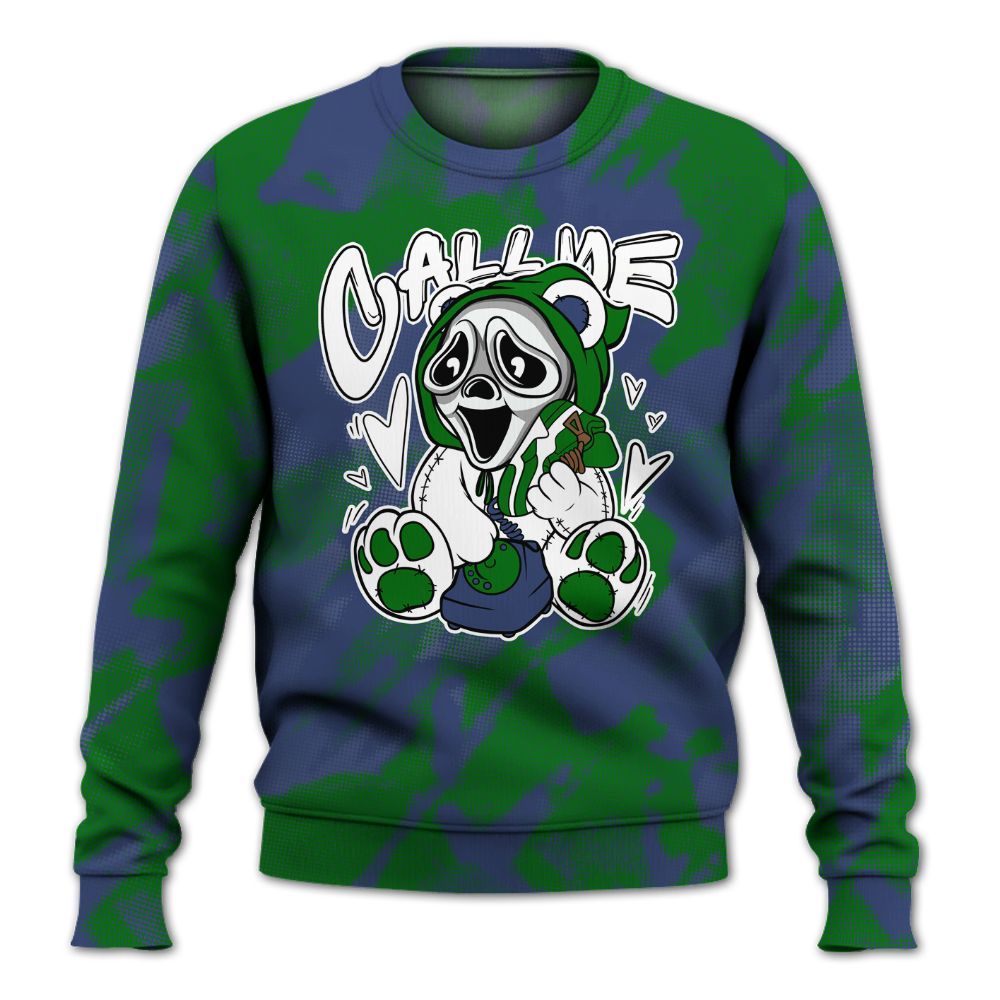 Sweatshirt To Match Midnight Navy 13s - Call Me Bear Abstract Halftone All Over Print