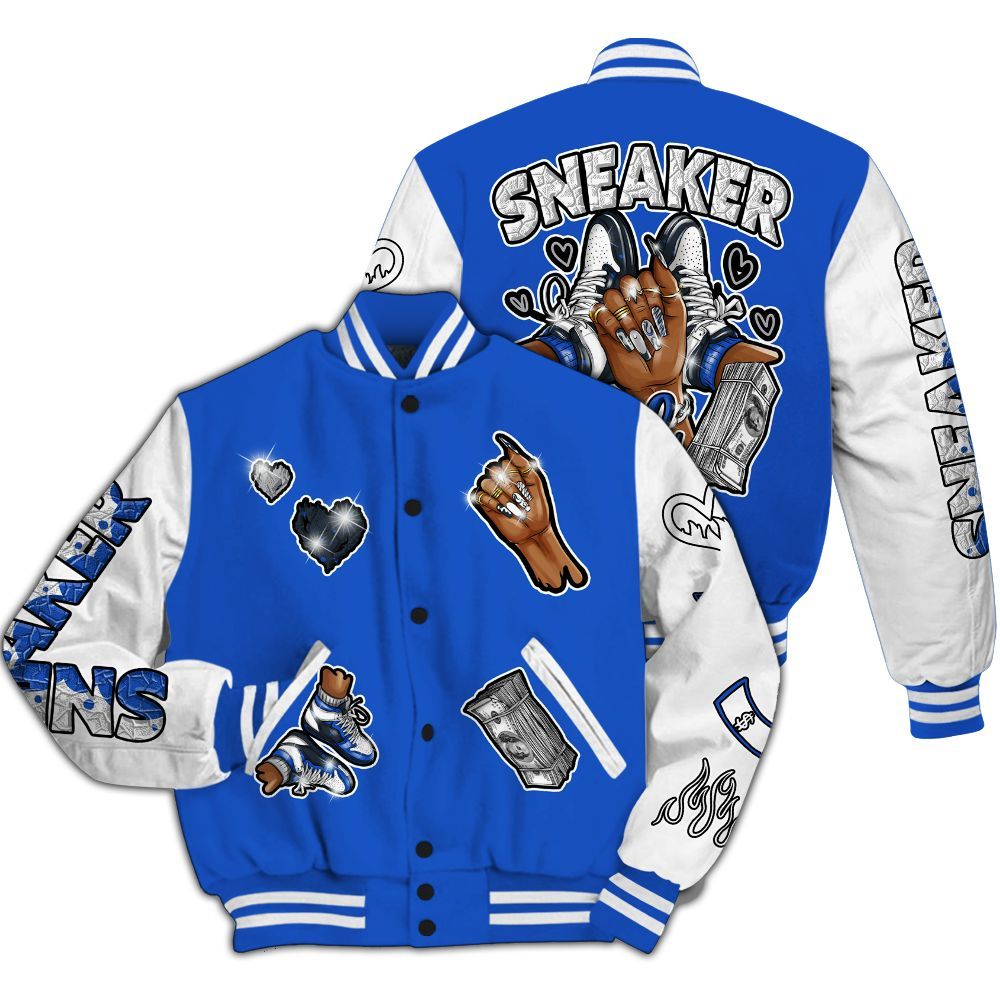 Varsity Jacket To Match Retro Stealth 5s - Sneakerz Girlz All Over Print