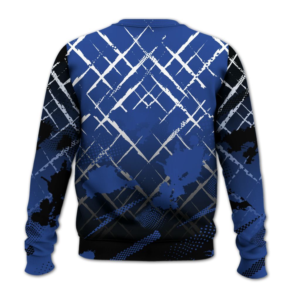 Sweatshirt To Match Retro Hyper Royal 13s - Halftone Stand Business Dripping All Over Print