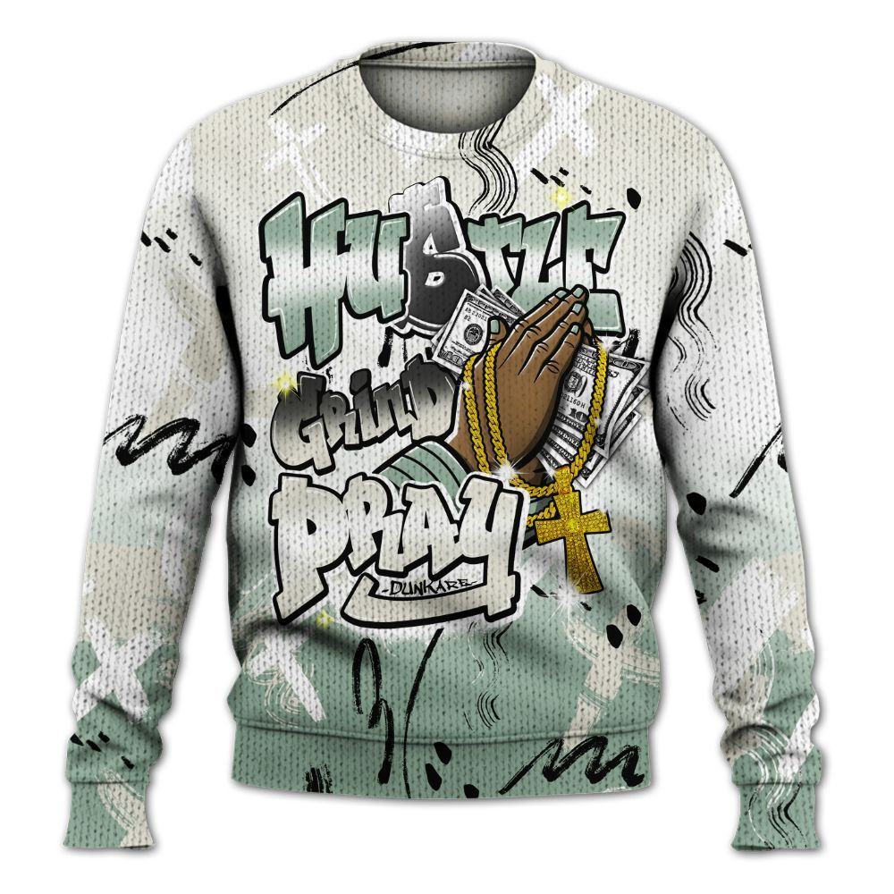 Knitted Sweater To Match Joins Year Of The Snake 5s - Money Hustle Grind Pray