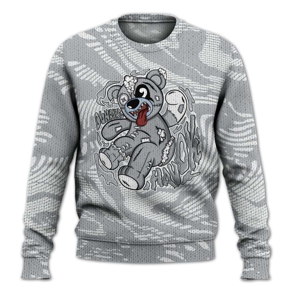 Knitted Sweater To Match Low OG Wolf Grey 1s - Havok Bear
